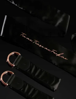 Deluxe Black Satin Bondage Kit|Honey Birdette Clearance