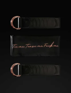 Deluxe Black Satin Bondage Kit|Honey Birdette Clearance