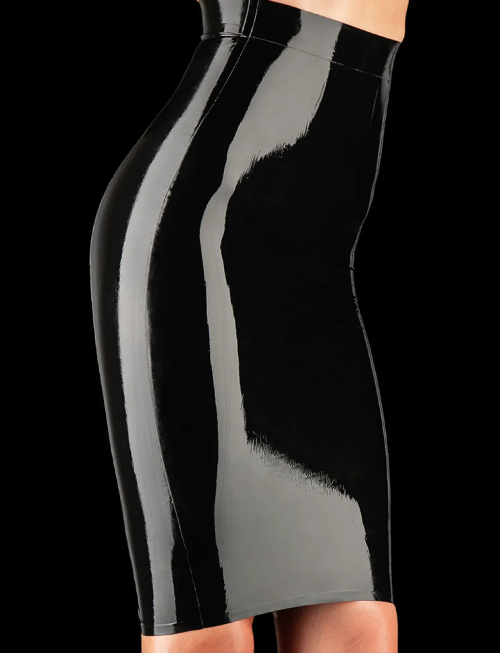 Latex Pencil Skirt|Honey Birdette Discount