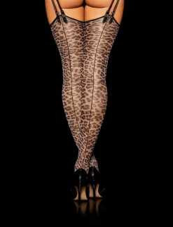 Print Suspender Stockings|Honey Birdette Clearance